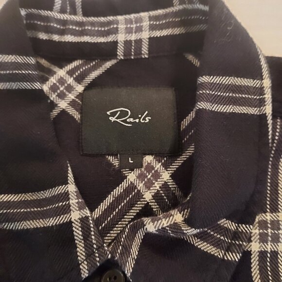 Rails Hunter Ash Cream Grey Button Up Shirt Size Large NWOT - Picture 6 of 10